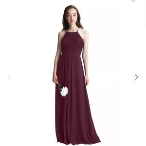 Bill Levkoff Chiffon Halter A - Line Dress